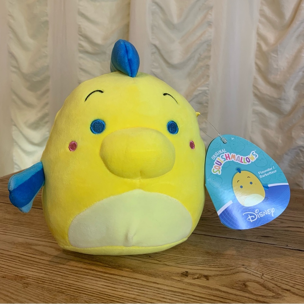 Squishmallows Disney Flounder from Little Mermaid NWT 6.5 inch